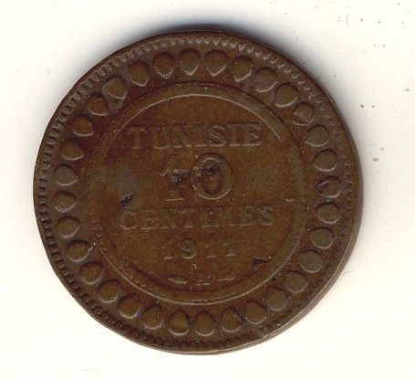 TUNISIE - TUNISIA -  10 Centimes 1911 - - Andere & Zonder Classificatie