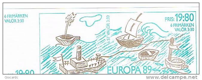 SVEZIA - UNIFIC.1532.1533 LIBRETTO - 1989 EUROPA CEPT: GIOCHI INFANTILI   - NUOVO ** - Unused Stamps
