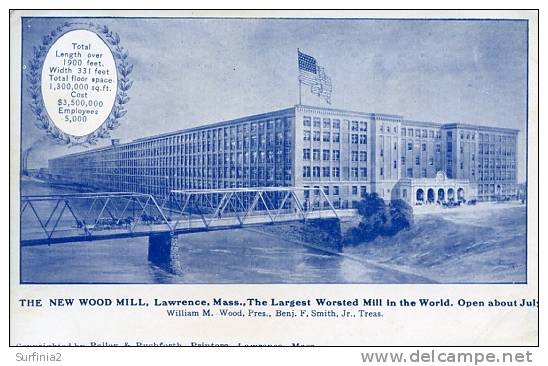 LAWRENCE - THE NEW WOOD MILL - UNDIVIDED BACK - Lawrence