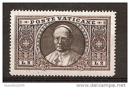 1933 VATICANO MEDAGLIONI LIRE 2 LUSSO MNH ** J7 - Nuevos