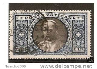 1933 VATICANO USATO MEDAGLIONI 1,25 LIRE - 200 - Oblitérés