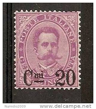 1890-91 REGNO SOPRASTAMPATO 20 SU 50 MH * LUSSO - 326 - Ongebruikt