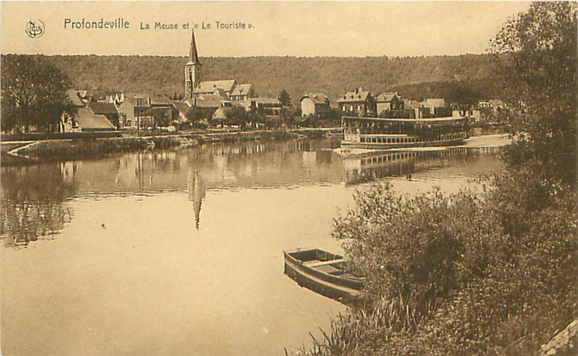 PROFONDEVILLE - La Meuse Et "Le Touriste" (Ern. Thill, Bruxelles) - Profondeville