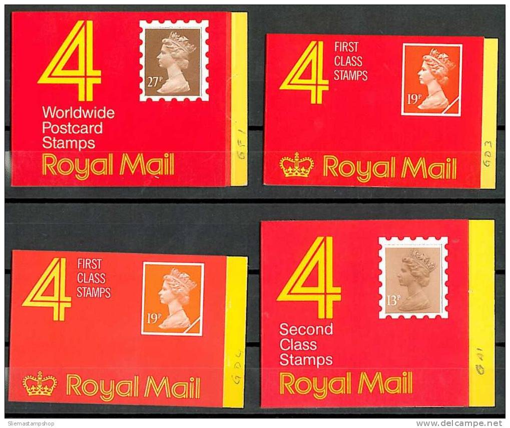 GREAT BRITAIN - 1988 4 BOOKLETS - V2130 - Booklets