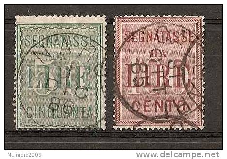 1884 REGNO USATO SEGNATASSE SERIE COMPLETA  - M10 - Taxe