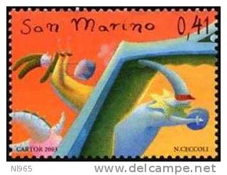 REPUBBLICA Di SAN MARINO - ANNO 2003 - ARTE DEI BURATTINI - VALORI 4 IN BLOCCO - NUOVI MNH ** - Neufs