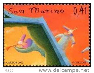 REPUBBLICA Di SAN MARINO - ANNO 2003 - ARTE DEI BURATTINI - VALORI 4 IN BLOCCO - NUOVI MNH ** - Neufs