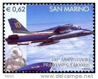 REPUBBLICA Di SAN MARINO - ANNO 2003  - ANNIVERSARIO PRIMO AEROPLANO A MOTORE - VALORI 4  - NUOVI MNH ** - Neufs
