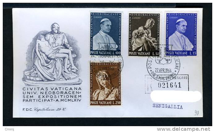 1964 - VATICANO - VATIKAN - VATICAN - VATICAAN - NR.  383/86 - F.D.C. Capitolium  Viaggiata (bollo Di Ritorno Al Retro) - Briefe U. Dokumente