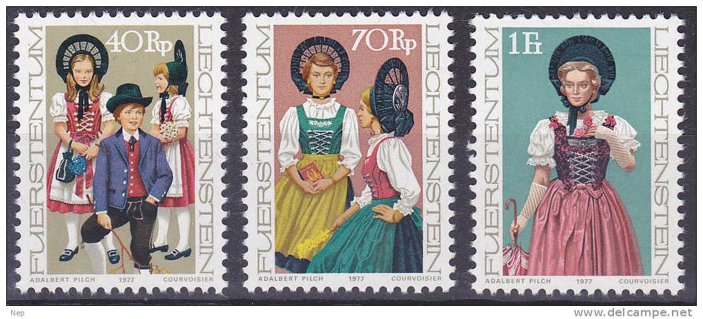 LIECHTENSTEIN - Michel - 1977 - Nr 684/86 - MNH** - Unused Stamps