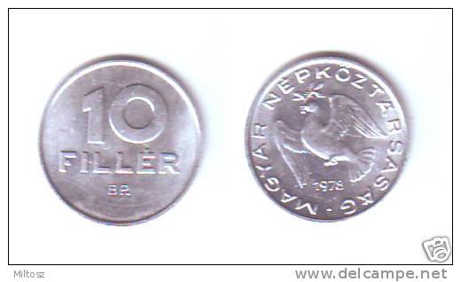 Hungary 10 Filler 1978 - Hungary