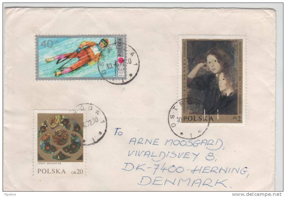 Poland Cover Sent To Denmark 10-6-1972 - Lettres & Documents