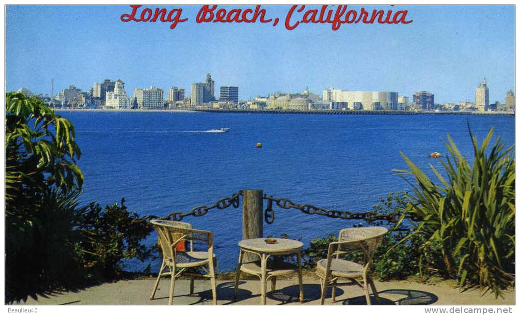 LONG BEACH SCENE FROM HARBOR SCENIC DRIVE THIS IS SOUTHERN - Long Beach