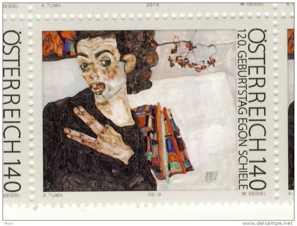 Österreich Egon Schiele - Maler Im Jugendstil - Selbstportrait - Neufs