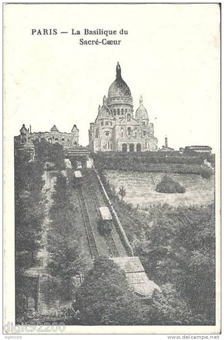 PARIS - BASILIQUE DU SACRE-COEUR - FUNICULAIRE - CPA N°2 * 1910´ - Funiculaires