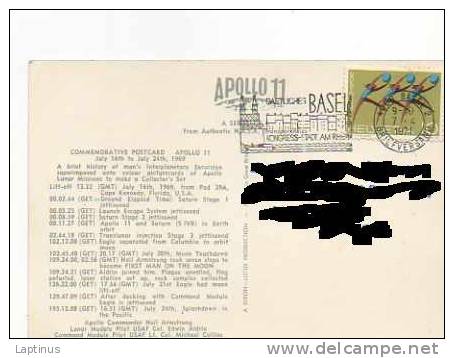 Helvetia 10 Apollo 11 Man On The Moon July 21 1969 - Lettres & Documents