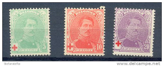 Belgie - Belgique Ocb Nr :   129a - 131 * MNH   (zie  Scan) L - 1914-1915 Croix-Rouge