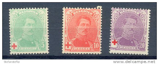 Belgie - Belgique Ocb Nr :   129a - 131 * MNH   (zie  Scan) L - 1914-1915 Rode Kruis