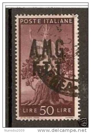 1947-48 TRIESTE A USATO DEMOCRATICA 50 L - RR1967 - Used