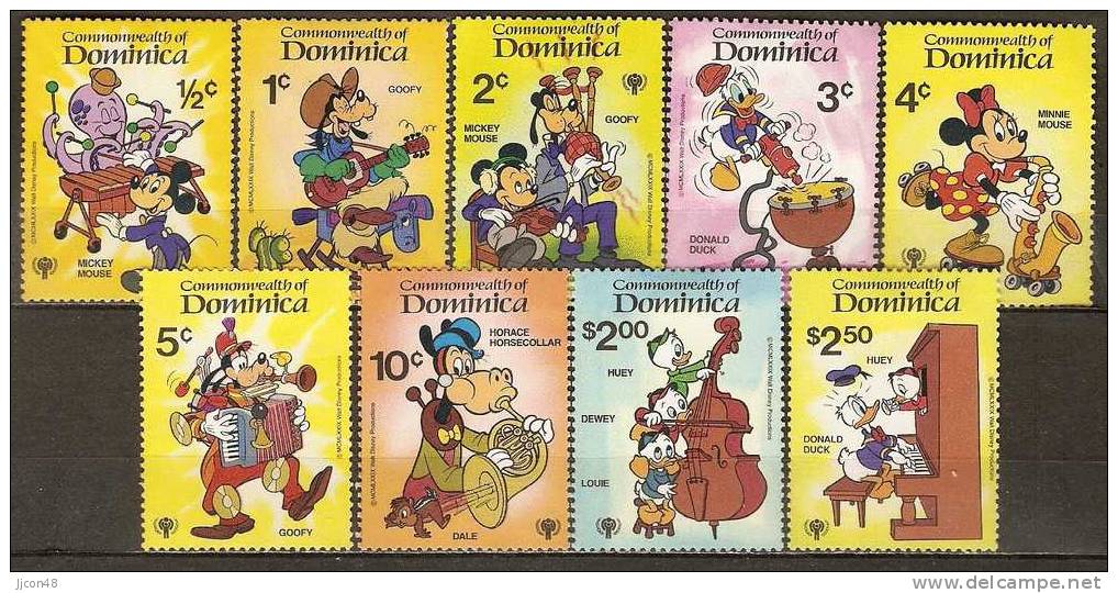 Dominica 1979 "Year Of The Child" Disney Characters (*) Y+T.621-629 - Dominica (1978-...)