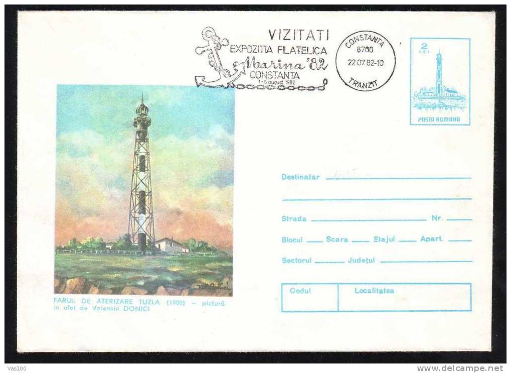 Romania 1982 Rareentier Postaux COVER With Lighthouse,PHARES ,special Cancell. - Phares