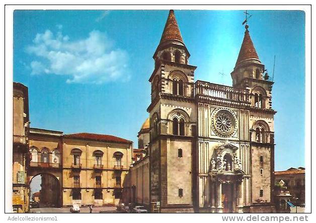 43457)cartolina Illustratoria Acireale - Il Duomo E Palazzo Vescovile - Acireale