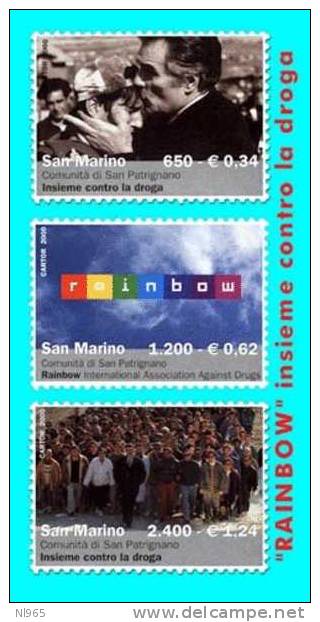 REPUBBLICA DI SAN MARINO - ANNO 2000 - RAINBOW INSIEME CONTRO LA DROGA - NUOVI MNH ** - Ungebraucht