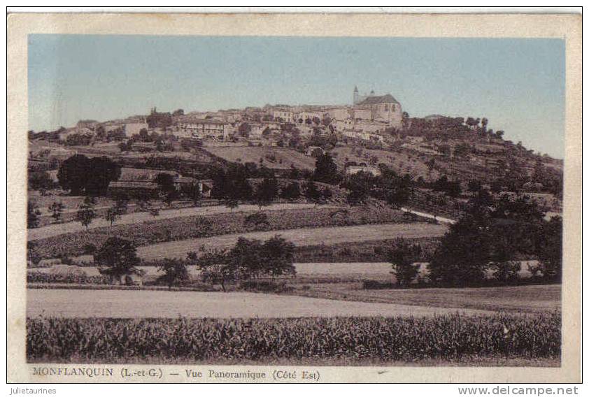 Monflanquin Vue Panoramique Cpa Bon état - Monflanquin