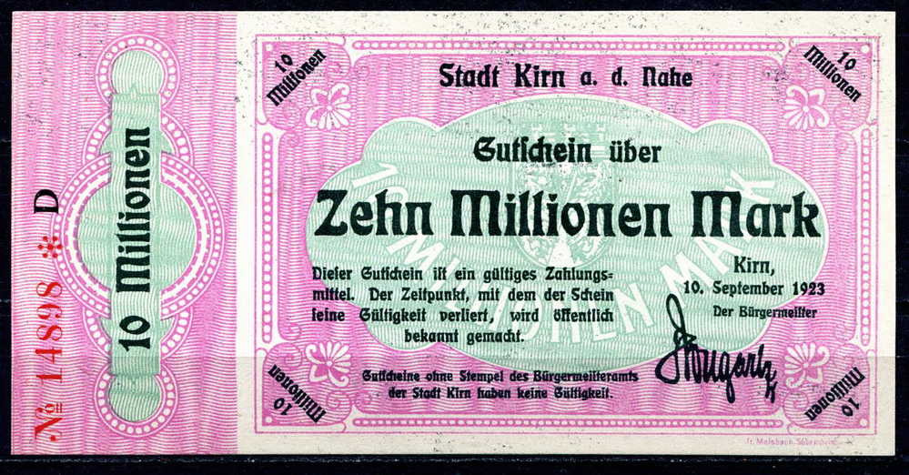 Germany Old City Banknotes Set, Notgeld 1923 Stadt Kirn, Look! - [11] Emissions Locales