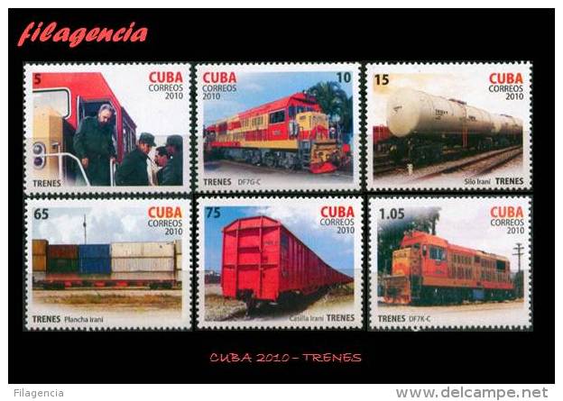 AMERICA. CUBA MINT. 2010 TRENES ACTUALES EN CUBA - Unused Stamps