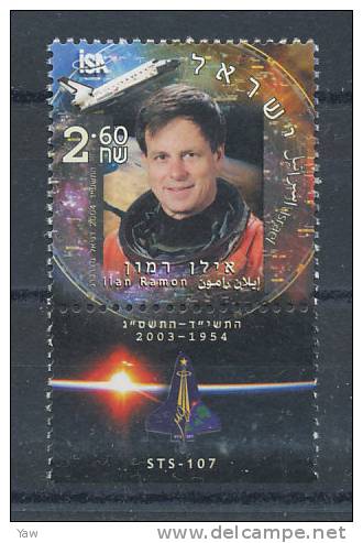 ISRAELE 2004 OMAGGIO A ILAN RAMON ASTRONAUTA 1954-2003 SPACE SHUTTLE, COLUMBIA. MNH** UNIFICATO 1708 - United States