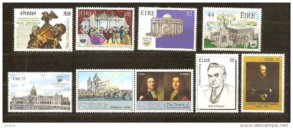 Irlande Ierland Eire 1991 Yvert N° Entre 757 Et 767 *** MNH  Cote  14,25 Euro - Unused Stamps