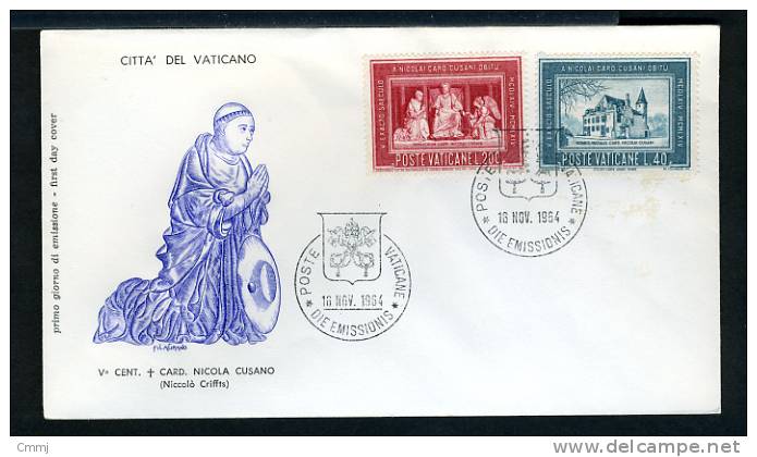 1964 - VATICANO - VATIKAN -- NR.  395/966 - F.D.C. - Storia Postale