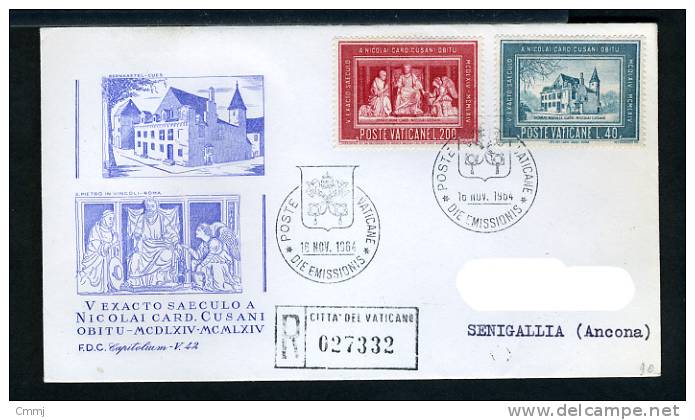 1964 - VATICANO - VATIKAN - VATICAN - VATICAAN - NR.  395/966 - F.D.C. Capitolium Viaggiata - Storia Postale