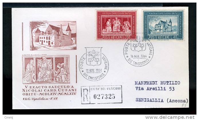 1964 - VATICANO - VATIKAN - VATICAN - VATICAAN - NR.  395/966 - F.D.C. Capitolium Viaggiata - Storia Postale