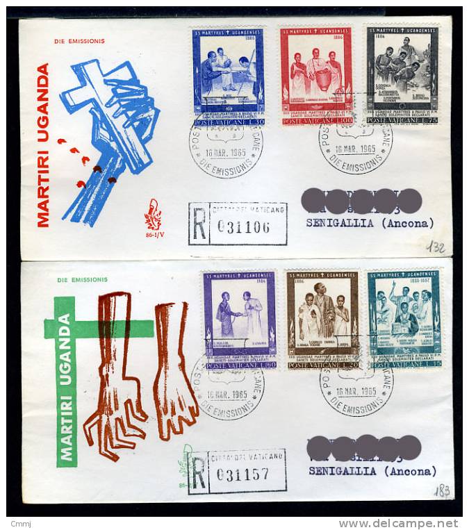 1965 - VATICANO - VATIKAN - VATICAN - VATICAAN - NR.  404/409 - F.D.C. Venetia Viaggiata - Covers & Documents