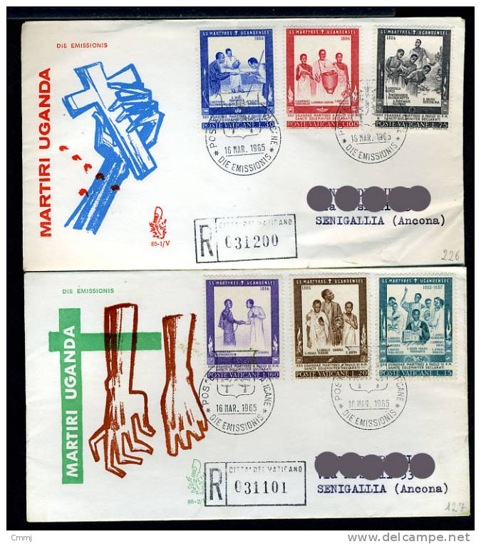 1965 - VATICANO - VATIKAN - VATICAN - VATICAAN - NR.  404/409 - F.D.C. Venetia Viaggiata - Covers & Documents