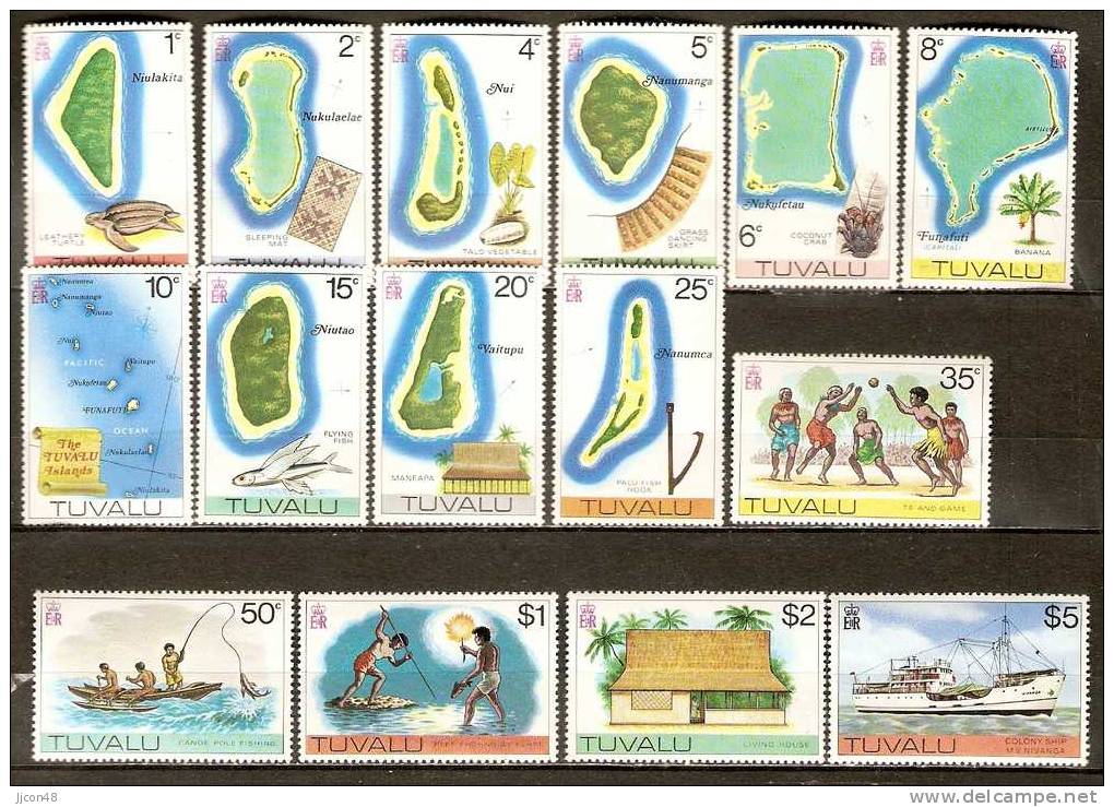 Tuvalu  1976 (**) Wmk  Paper - Tuvalu (fr. Elliceinseln)