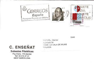 Bi212// - SPANIEN - Frankatur + Gebühr Bezahlt (Brief, Cover, Lettre, Sobre) - Storia Postale