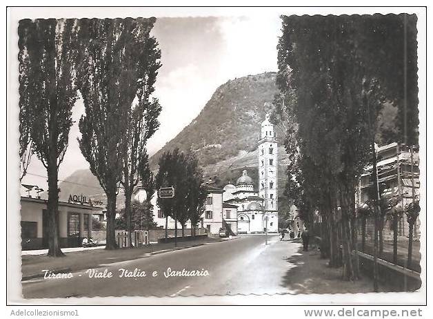 43593)cartolina Illustratoria Tirano - Viale Italia E Santuario - Sondrio