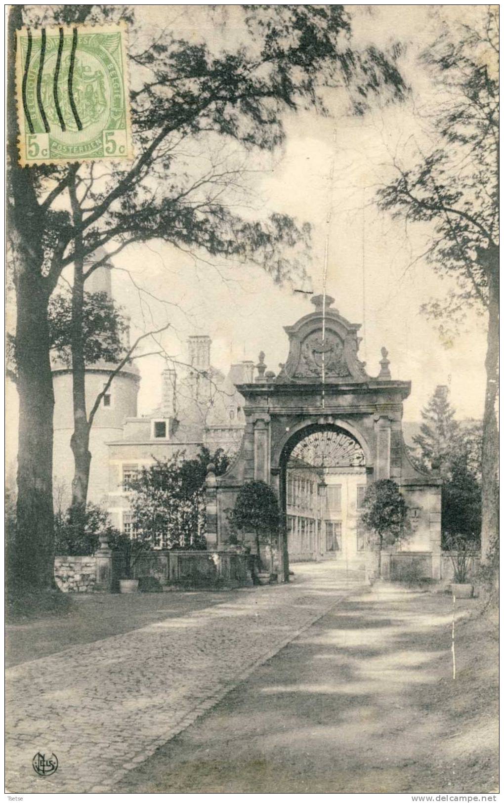 Fontaine-l'Evêque - L'Entrée Du Château  -1912 ( Voir Verso ) - Fontaine-l'Eveque