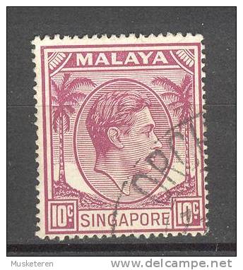 Malaya Singapore 1948 SG. 22   10 C. King George VI. Perf. 17½ X 18 - Singapur (...-1959)