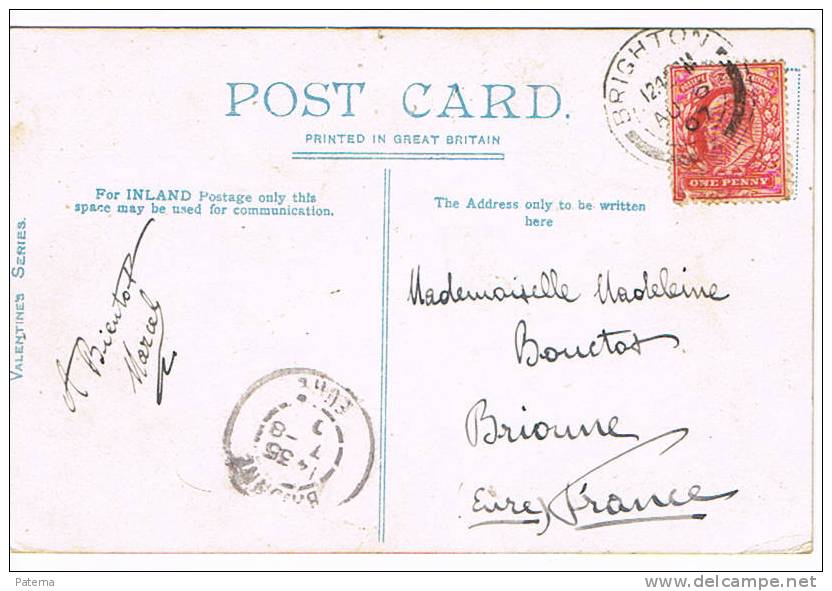 Postal, BRIGHTON 1907  ( Inglaterra), Post Card, Postkarte - Covers & Documents