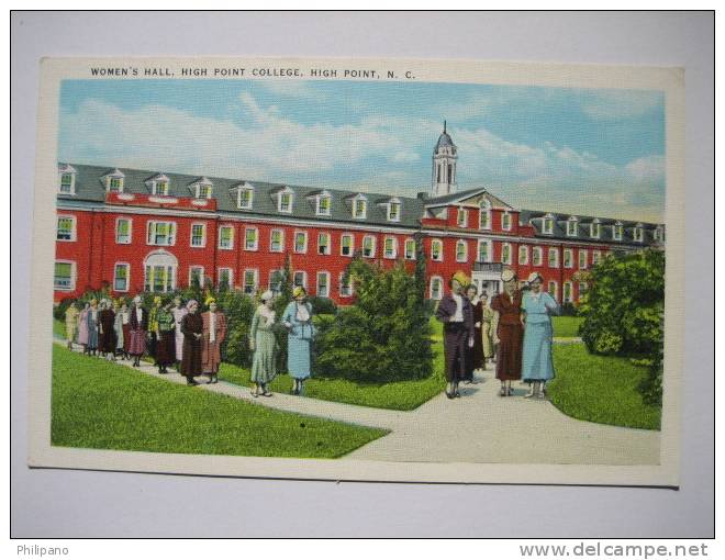 High Point NC   Womens Hall High Point College     Vintage WB - Sonstige & Ohne Zuordnung