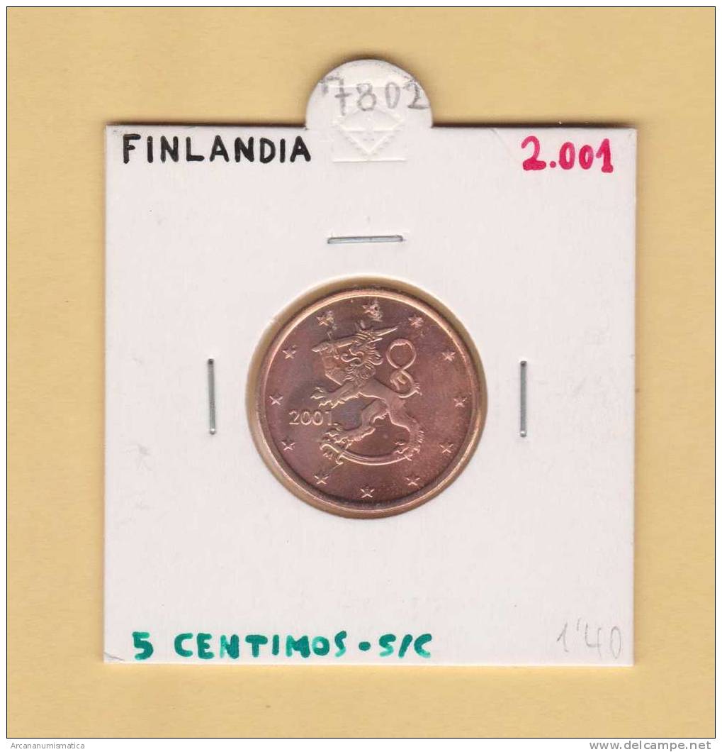 FINLANDIA   0,05 €UROS   2.001    SC/UNC       DL-7802 - Finland