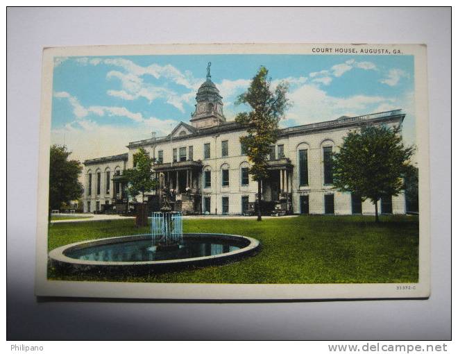 Augusta Ga   Court House  Vintage Wb - Andere & Zonder Classificatie