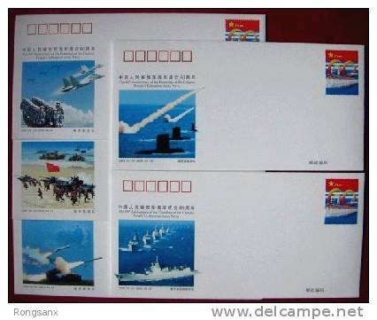 JF-91 2009 CHINA 60 ANNI OF FOUNDING OF PLA NAVY P-COVER 5V - Omslagen