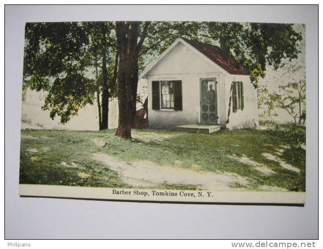 Tomkins Cove NY     Small Barber Shop    Circa 1907 - Rochester