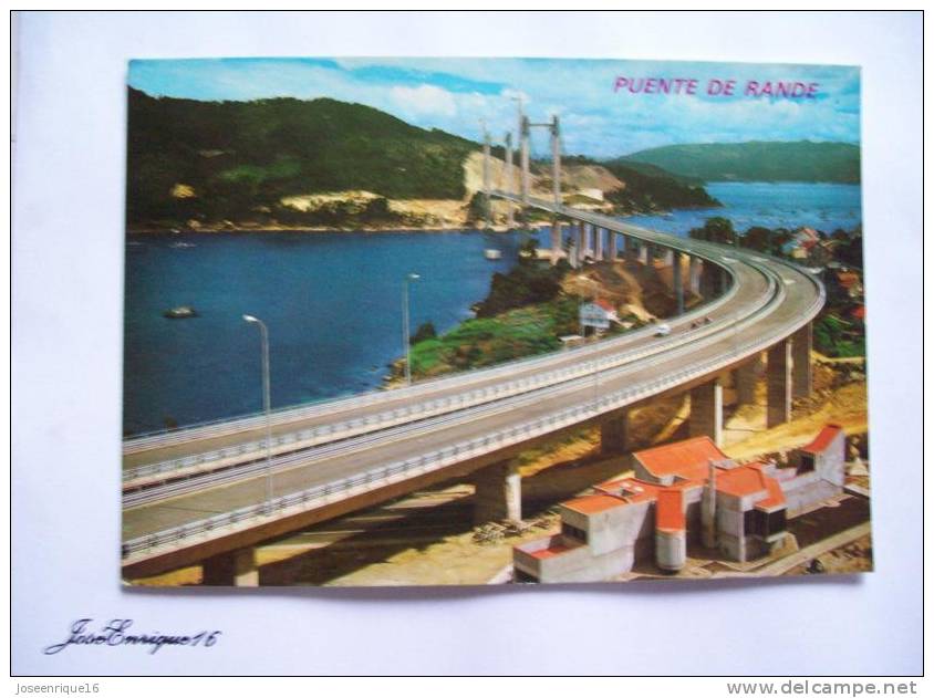 VIGO - PUENTE DE RANDE - PONT - BRIDGE - POSTALES FAMA N° 3039 - CIRCULADA A MONTEVIDEO 1987 - Pontevedra