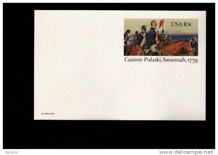 Postal Card - Gen. Casimir Pulaski - UX79 - 1961-80